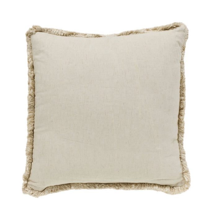 Golden Queen Bee Embroidered Cushion Vanilla 50x50cm
