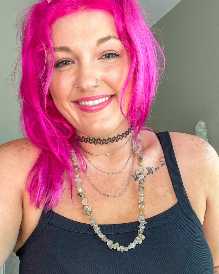 Golden Rutile Quartz Bead Necklace
