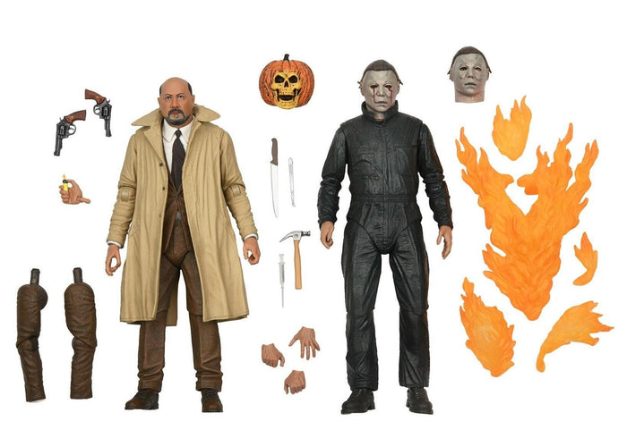 Halloween 2 (1981) Ultimate 7 inch Scale Action Figure 2-Pack - Michael Myers & Dr Loomis
