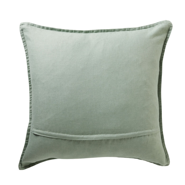 Hamptons French Linen Cushion Soft Sage 50x50cm