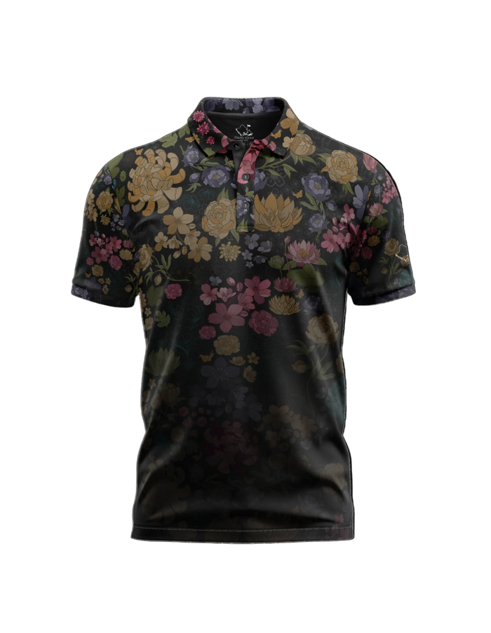 "Hana" Fade - OGA Men's Polo - Mulit Black Ombre