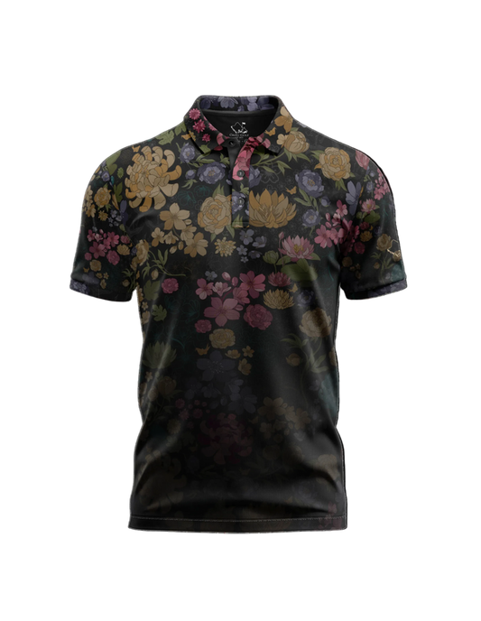 "Hana" Fade - OGA Men's Polo - Mulit Black Ombre