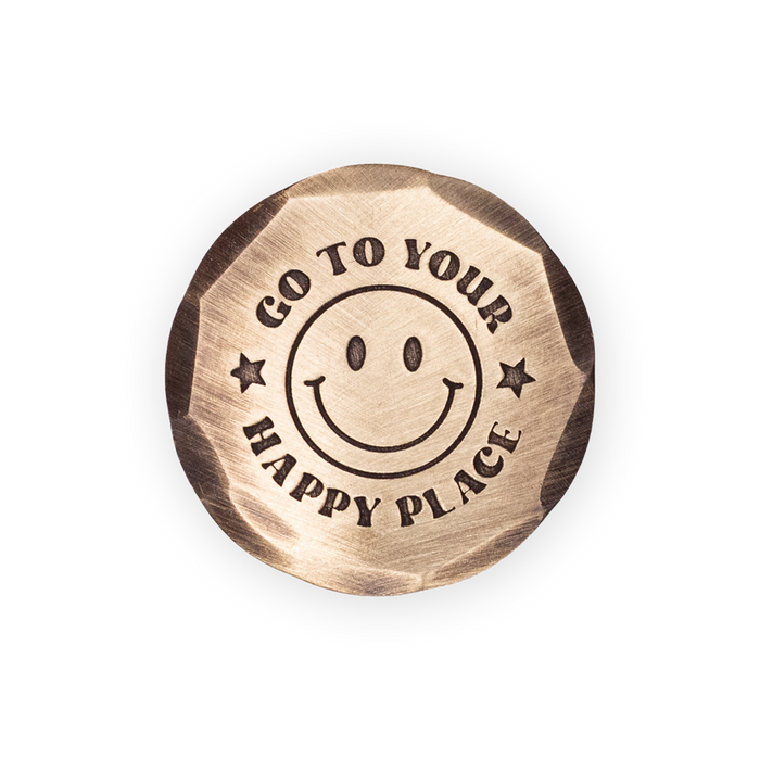 Hand Forged® Go To Your Happy Place Ball Marker - Bronze