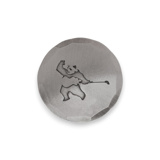 HAND FORGED® X PRESS GOLF® PANDA TIGER ARTISTS EDITION BALL MARKER - STEEL