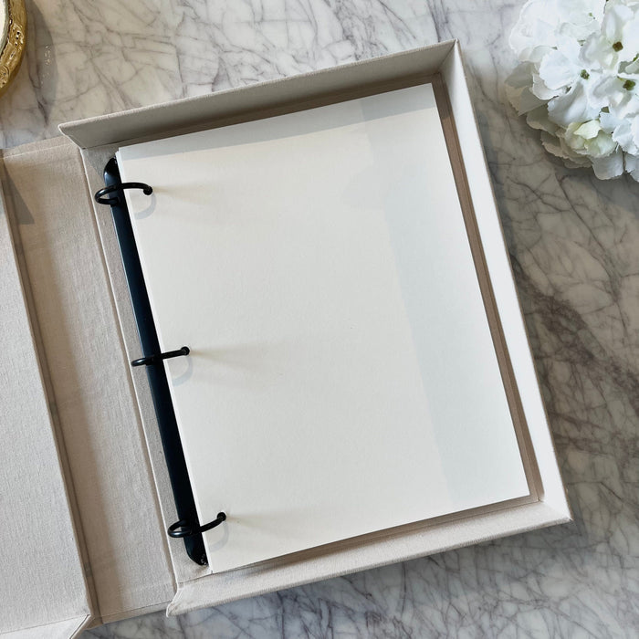 'Happily Ever After' Beige & White Luxury Photo Album Accessories