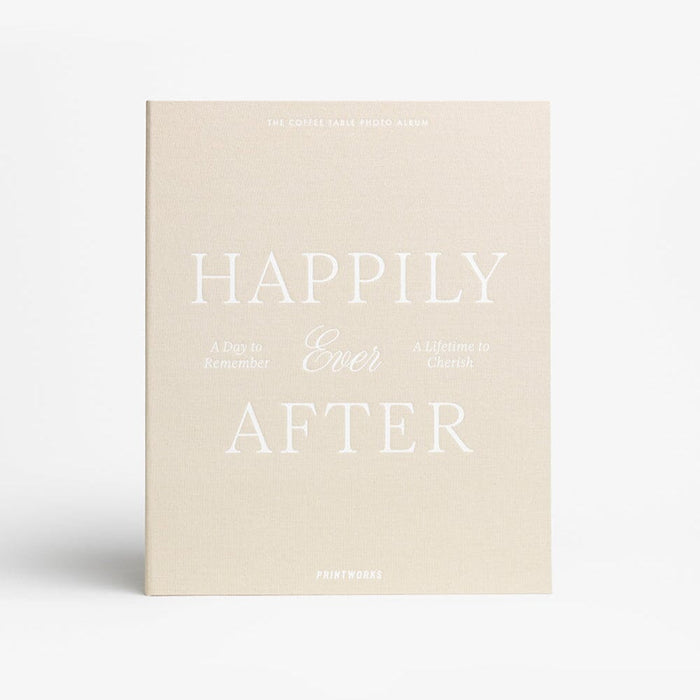 'Happily Ever After' Beige & White Luxury Photo Album Accessories