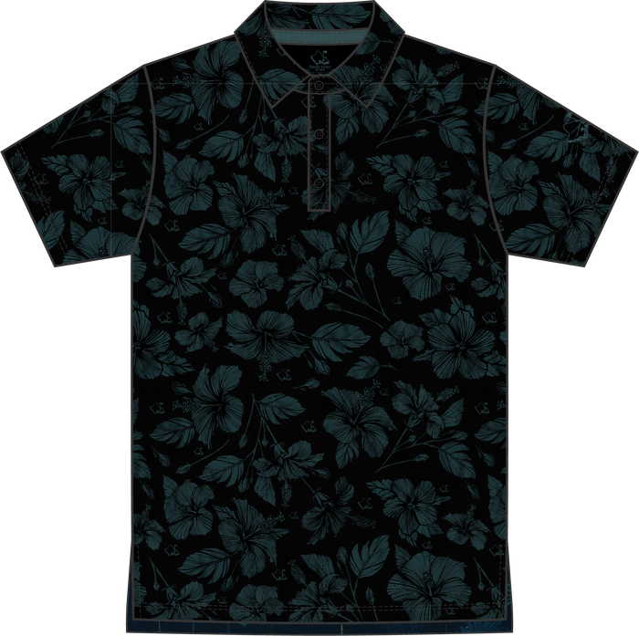 "Heavenly Sent" Night Sky - OGA Men's Polo - Black / Midnight Blue