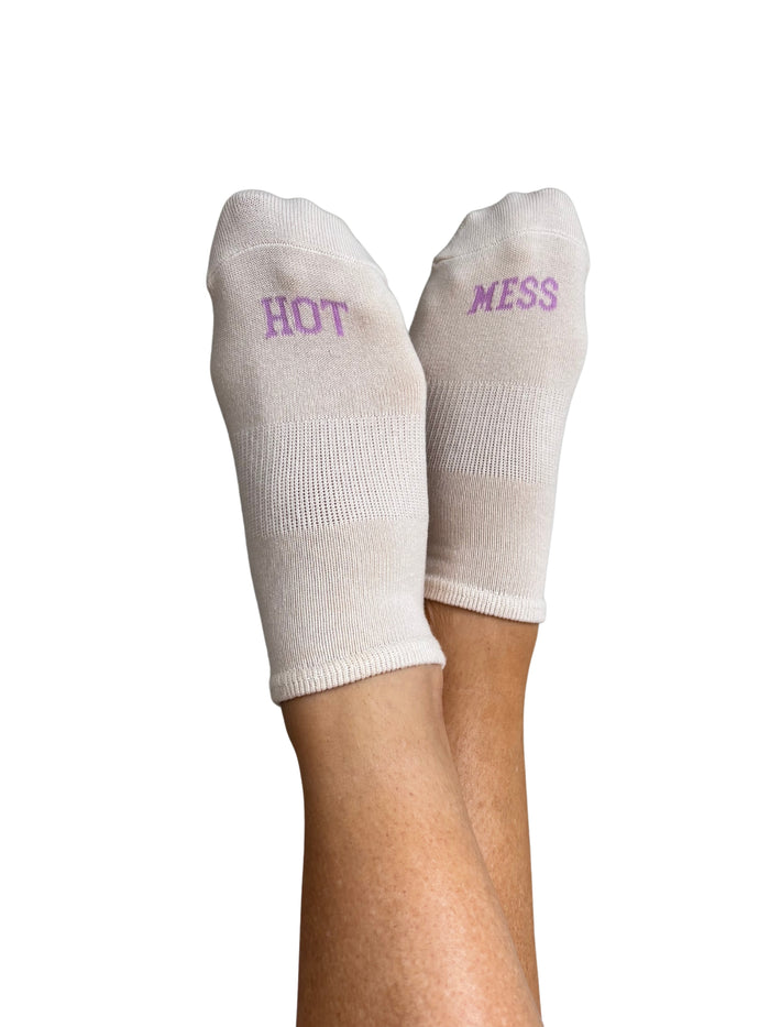 Hot Mess Low Rise Grip Socks