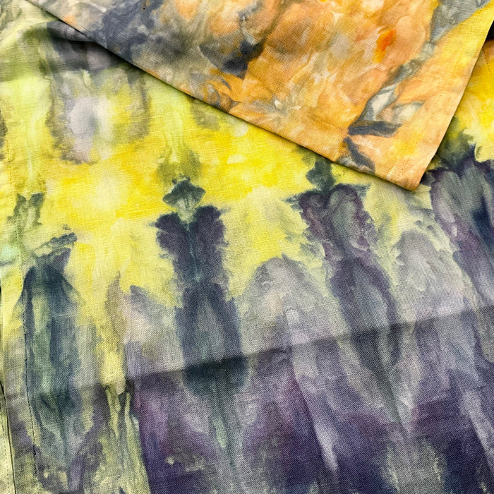 Ice Dyed Linen scarf  - Dulac