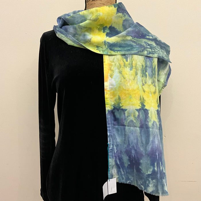 Ice Dyed Linen scarf  - Dulac