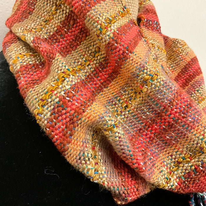 “Jamie” Infinity Scarf - J220 - Rust, Tan & Orange