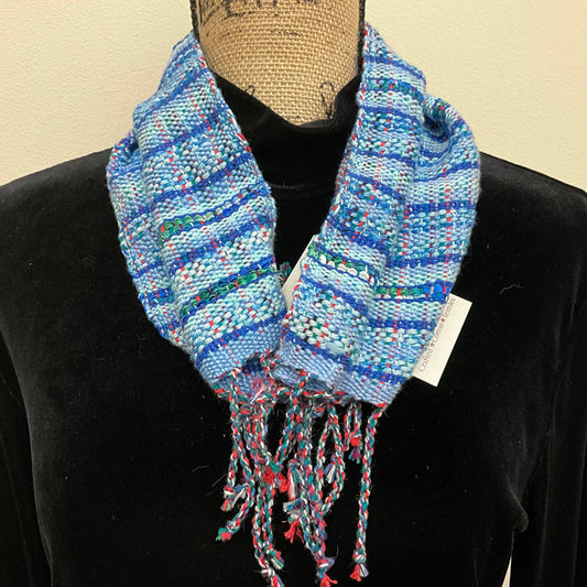 “Jamie” Infinity Scarf - J221 - Blues & Mint