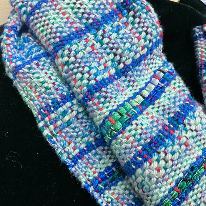 “Jamie” Infinity Scarf - J221 - Blues & Mint