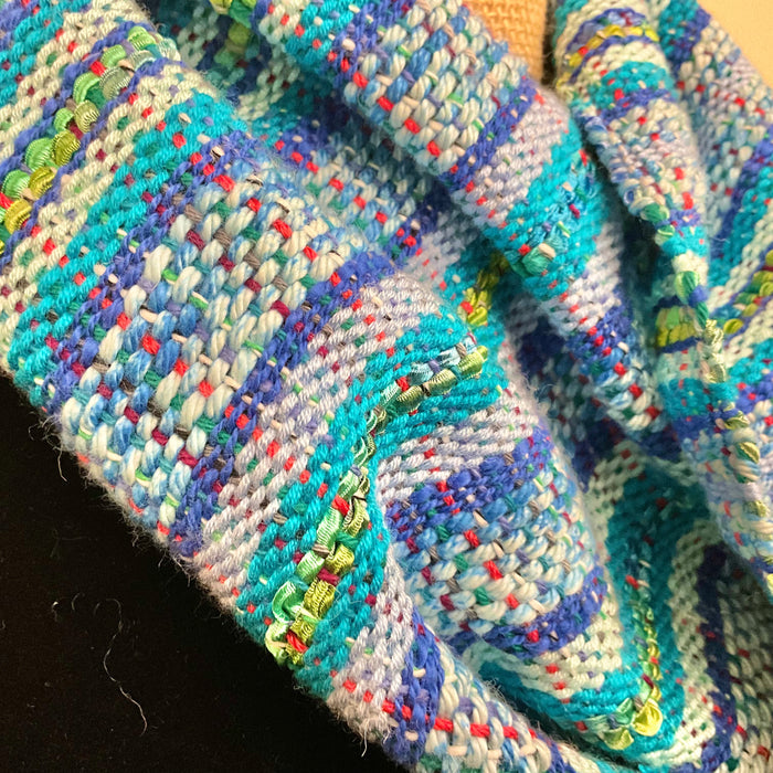 “Jamie” Infinity Scarf - J222 - Blues, Teal & Green