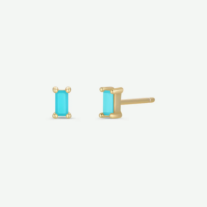 JaxKelly Baguette Stud Earrings