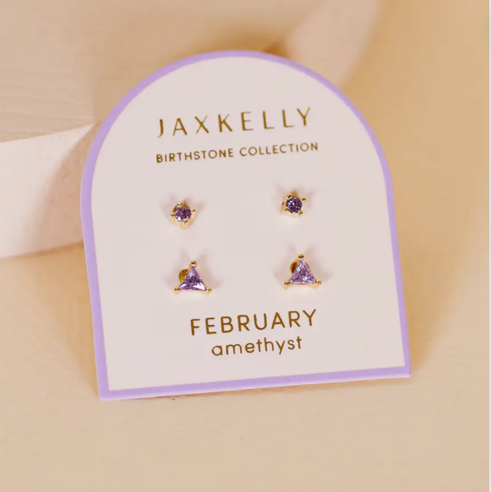 JaxKelly Birthstone Duo Earrings