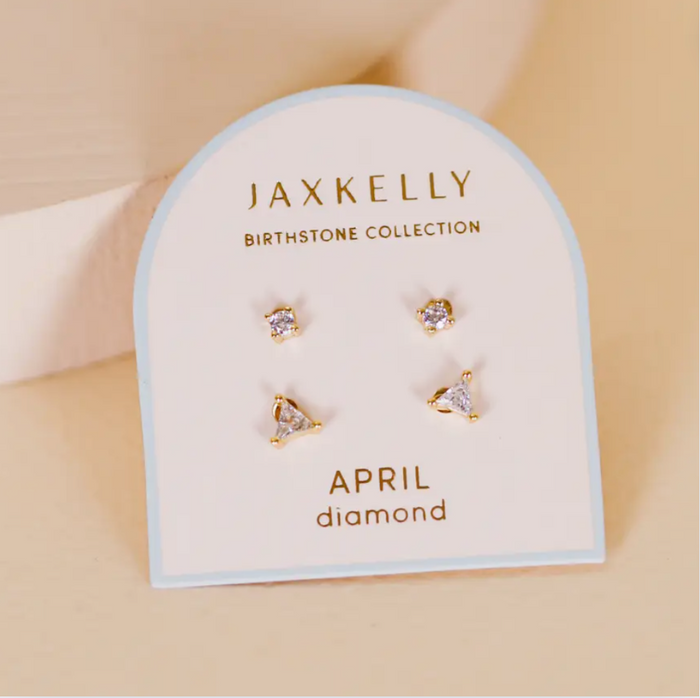 JaxKelly Birthstone Duo Earrings