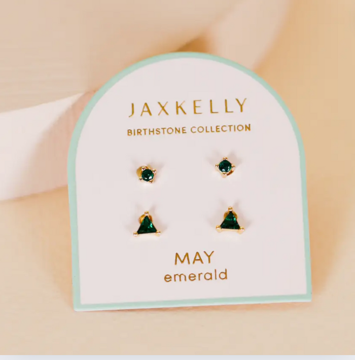 JaxKelly Birthstone Duo Earrings