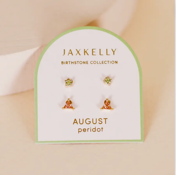 JaxKelly Birthstone Duo Earrings