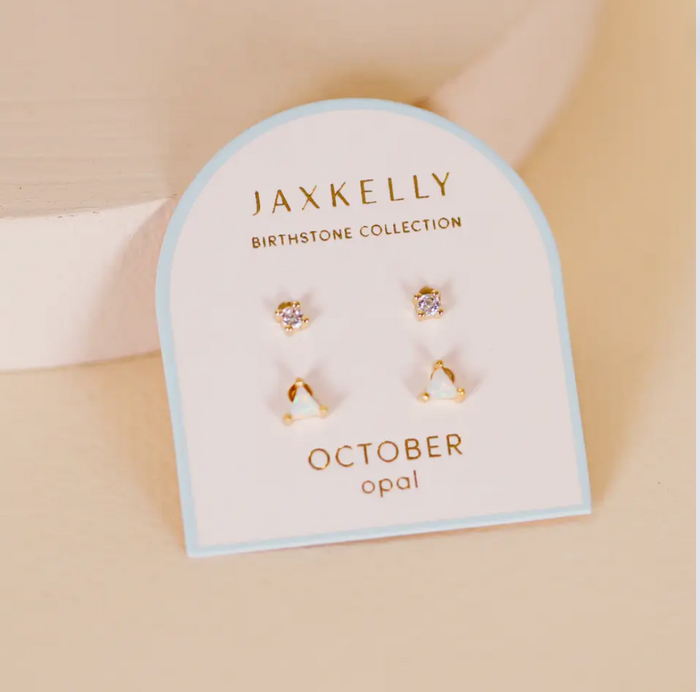 JaxKelly Birthstone Duo Earrings