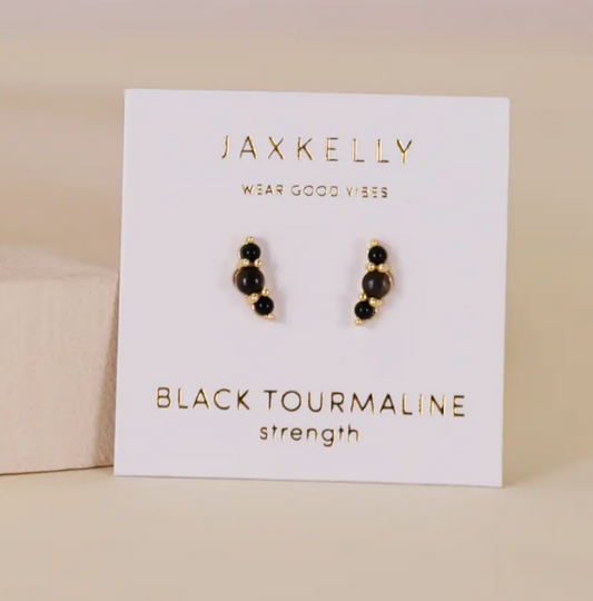 JaxKelly Crescent Gold Earrings