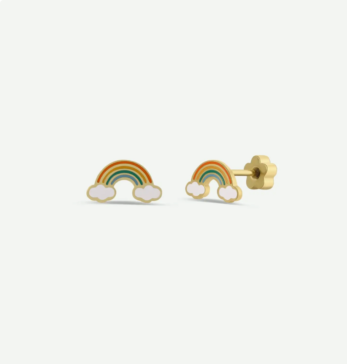 JaxKelly Enamel Flat Back Kid Earrings