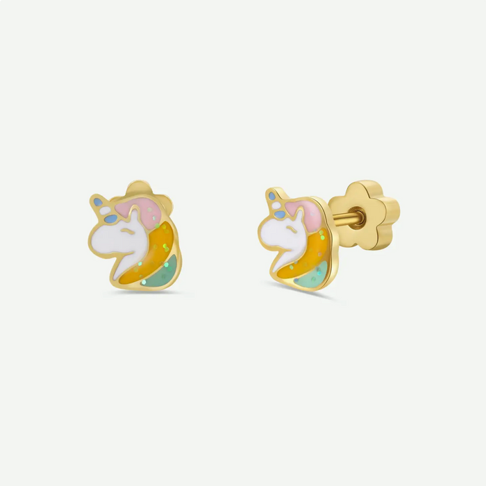 JaxKelly Enamel Flat Back Kid Earrings
