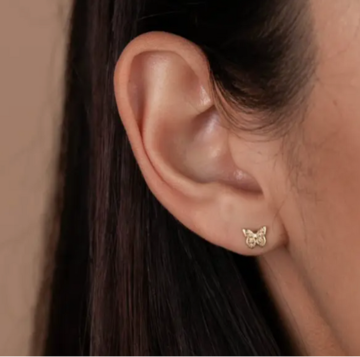 JaxKelly Gold Butterfly Stud Earrings