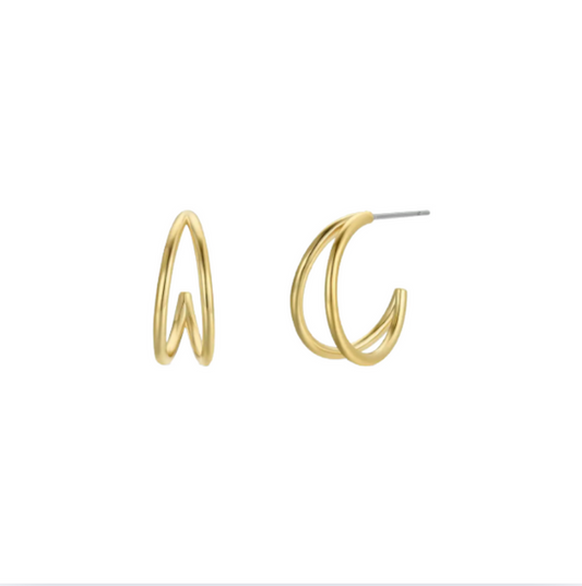 JaxKelly Illusion Double Hoop Earrings