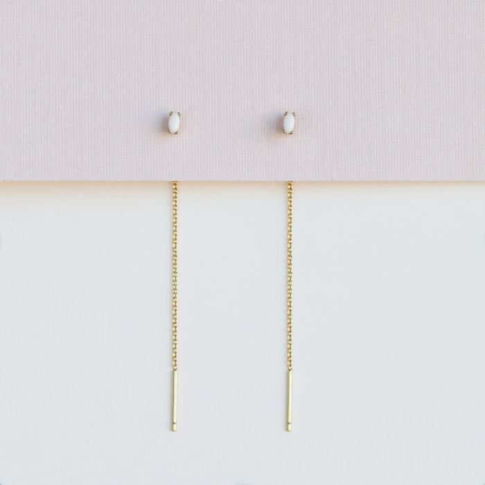 JaxKelly Studded Threader Earrings