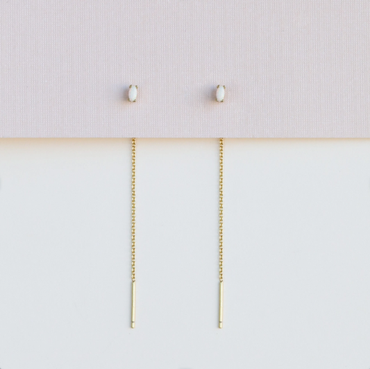 JaxKelly Studded Threader Earrings