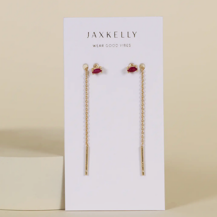 JaxKelly Studded Threader Earrings