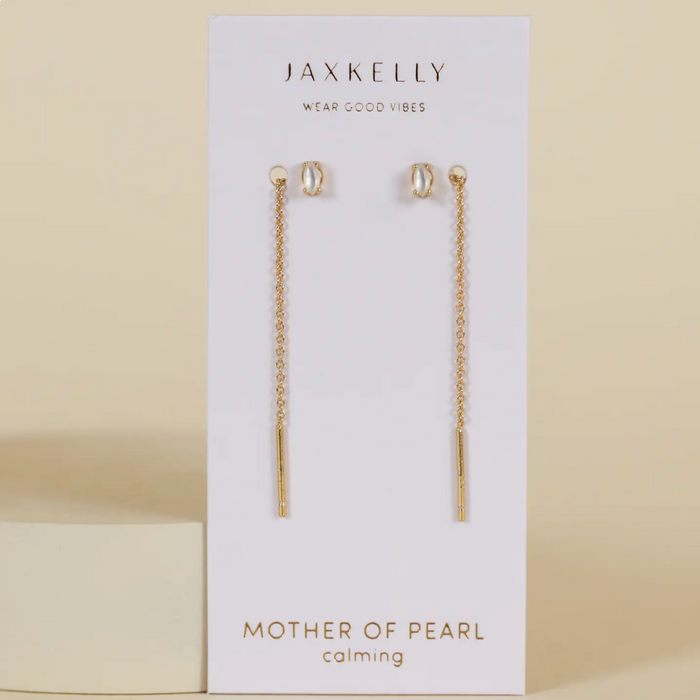 JaxKelly Studded Threader Earrings