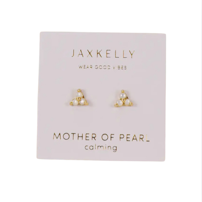 JaxKelly Trio Cluster Gold Earrings
