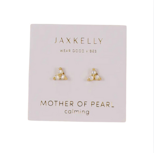 JaxKelly Trio Cluster Gold Earrings