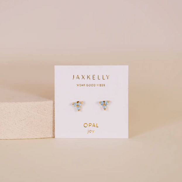 JaxKelly Trio Cluster Gold Earrings