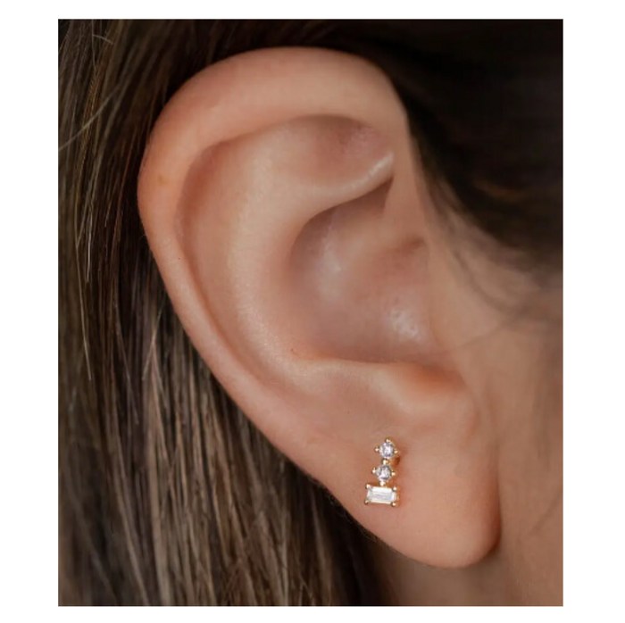 JaxKelly Trio Stud Stack Earrings