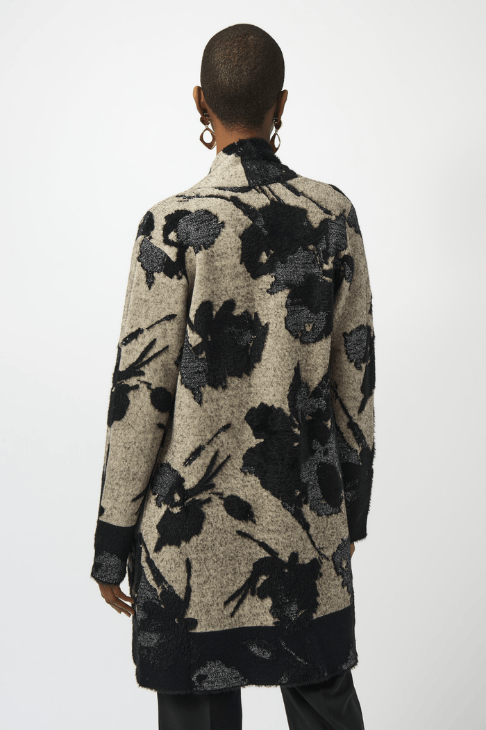 Joseph Ribkoff abstract jacquard long cardigan with boxy silhouette – Dotique