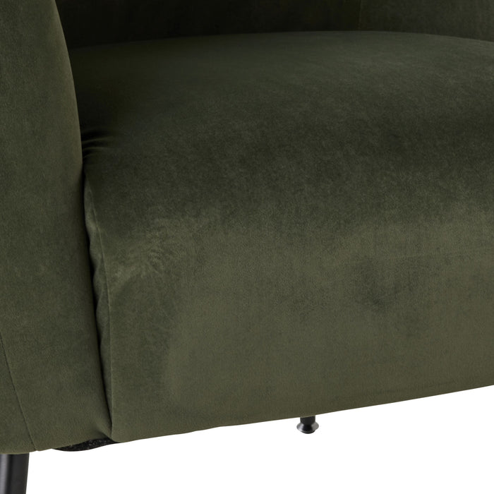 Kianna Occasional Chair Velvet Eucalyptus Green