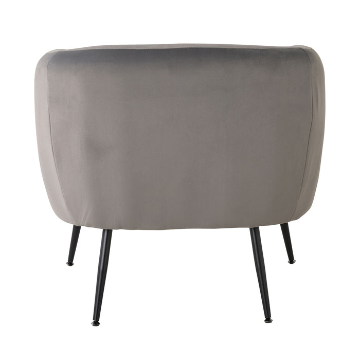 Kianna Occasional Chair Velvet Light Silver