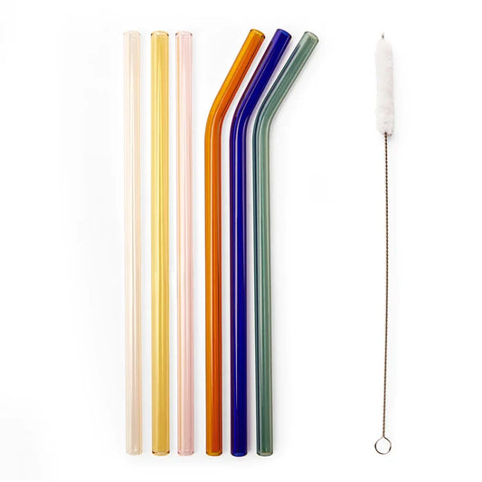 KIKKERLAND REUSABLE GLASS STRAWS
