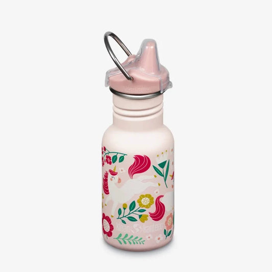 KLEAN KANTEEN KID 12 OZ SIPPY CAP-LEAPING UNICORNS
