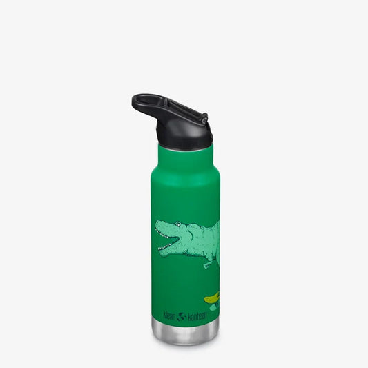 KLEAN KANTEEN KID 12oz INSULATED FLIP SPORT-DINO