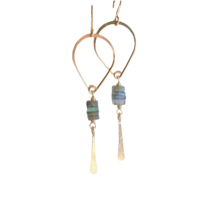 Labradorite Teardrop Earrings