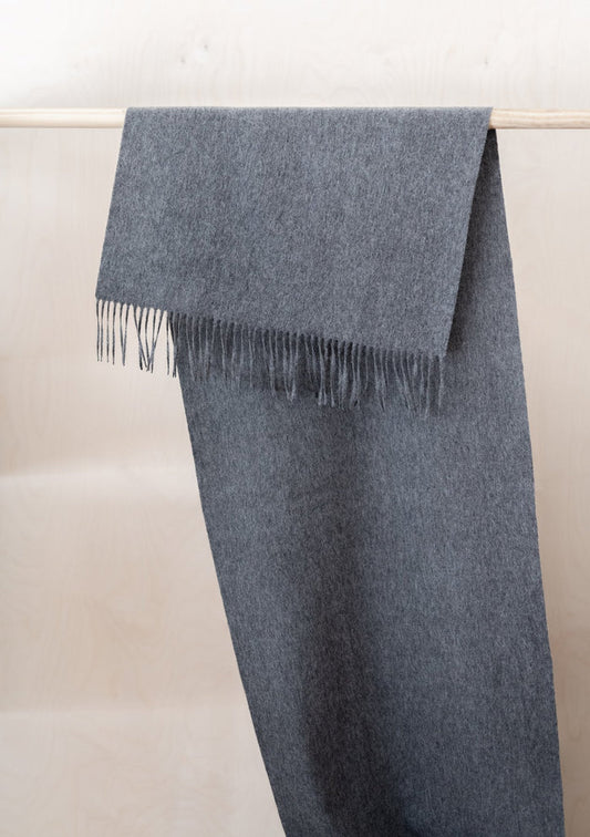 LAMBSWOOL OVERSIZED SCARF CHARCOAL  MELANGE