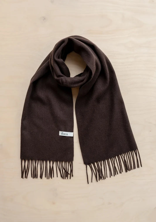 LAMBSWOOL OVERSIZED SCARF CHOCOLATE