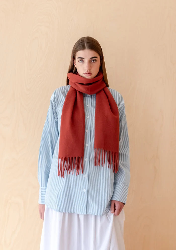 LAMBSWOOL OVERSIZED SCARF MULBERRY
