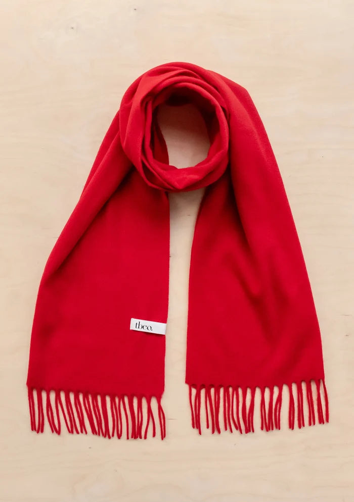 LAMBSWOOL OVERSIZED SCARF RED