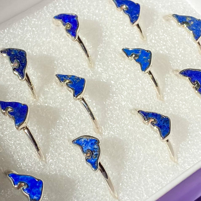 Lapis Lazuli Dolphin 925 Sterling Silver Ring | December Birthstone Unique Jewelry