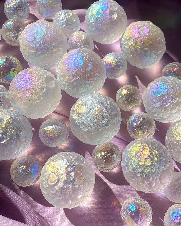 Large Angel Aura Quartz Full Moon